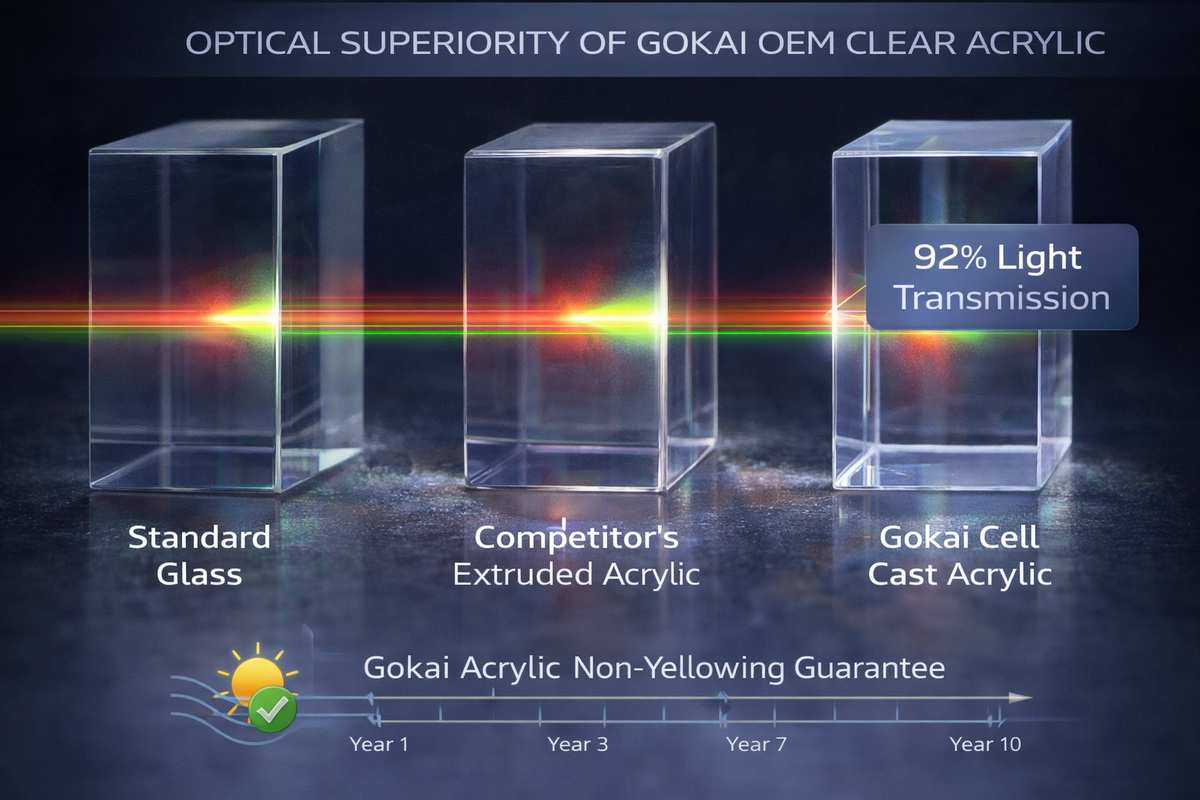 Gokai الاكريليك ورقة الوضوح البصري وثبات الأشعة فوق البنفسجية Metric.jpg
