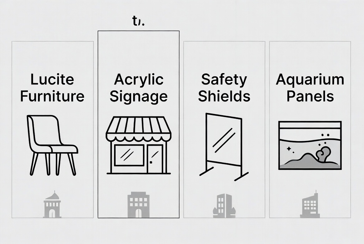 حالات استخدام اللوسيت والاكريليك