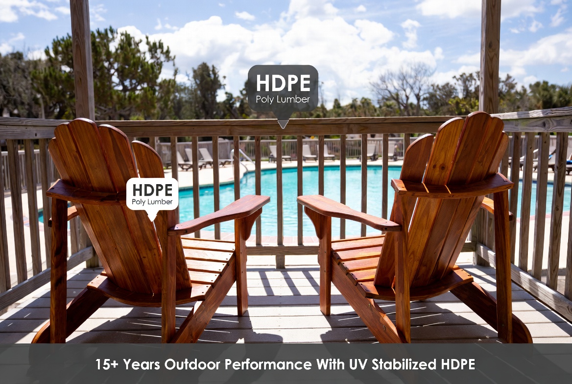 أثاث خارجي من البولي إيثيلين عالي الكثافة (HDPE).