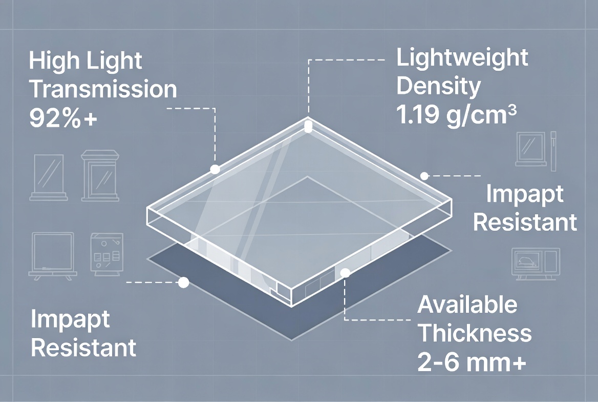 نظرة عامة على الخصائص التقنية لألواح الأكريليك